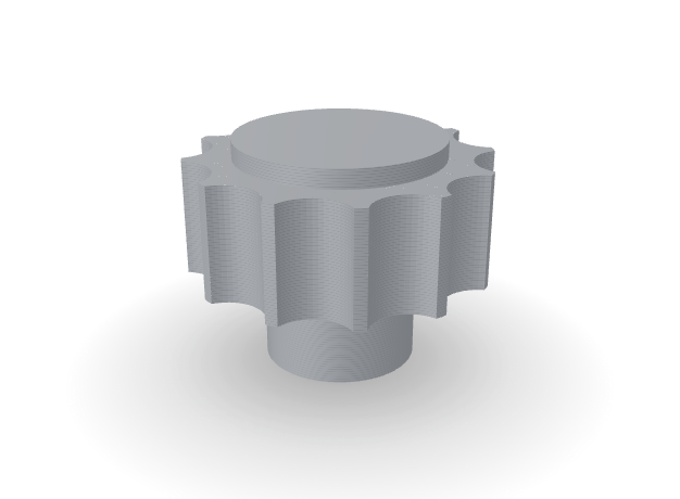 Discontinued knob, rendered